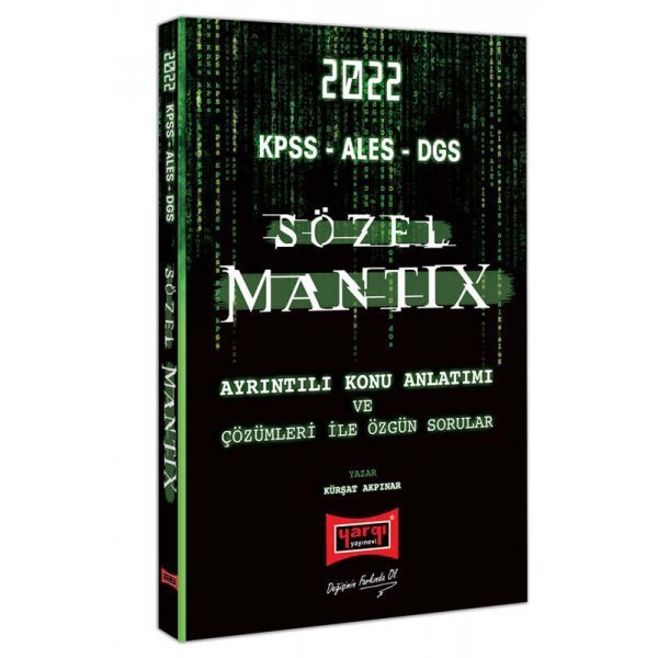 Yargı Yayınları 2022 KPSS ALES DGS Sözel Mantıx Ayrıntılı Konu Anlatımı ve Çözümleri ile Özgün Sorular