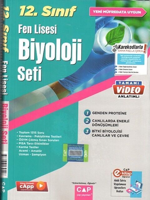 Çap Yayınları 12. Sınıf Fen Lisesi Biyoloji Seti