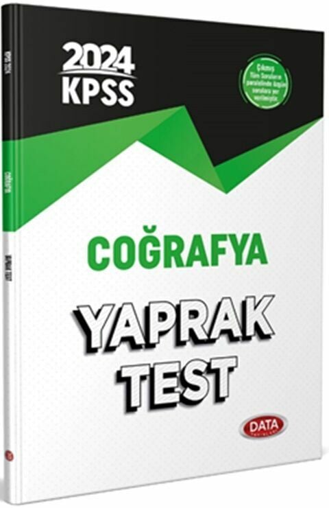 Data Yayınları 2024 KPSS Coğrafya Yaprak Test