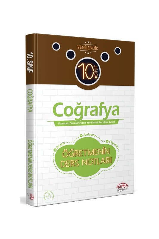 Editör Yayınları 10. Sınıf Coğrafya Öğretmenin Ders Notları