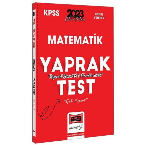 Yargı Yayınları 2023 KPSS Matematik Yaprak Test Çek Kopart