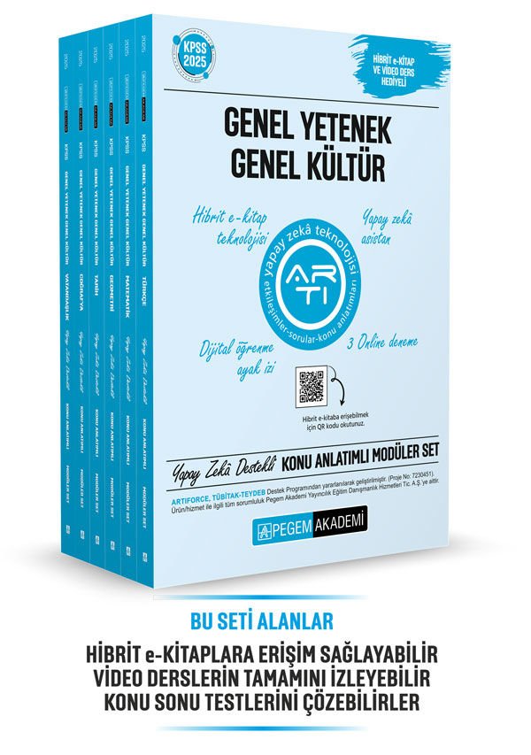 Pegem Yayınları 2025 KPSS Genel Yetenek Genel Kültür Lisans Konu Anlatımlı Modüler Set - (6 Kitap)