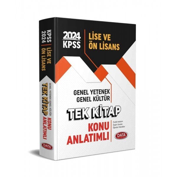 Data Yayınları 2024 KPSS Lise Ön Lisans Genel Kültür Genel Yetenek Tek Kitap Konu