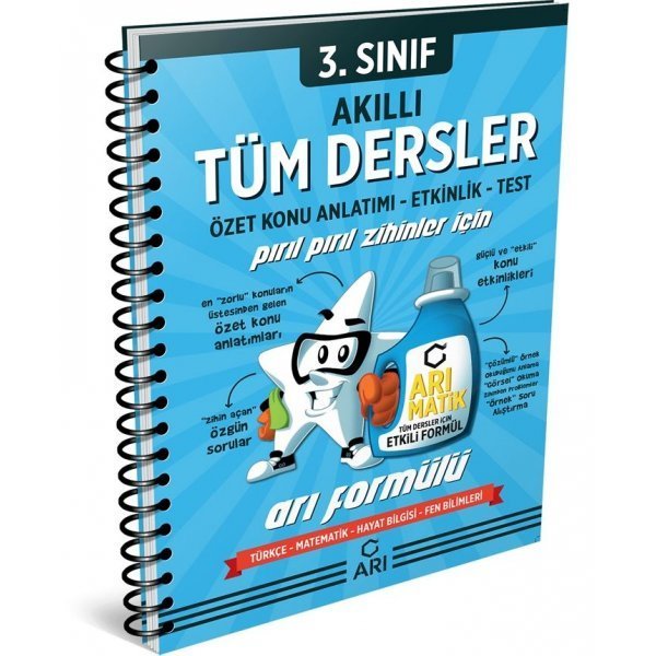 Arı Yayıncılık 3. Sınıf Tüm Dersler Akıllı Özet Konu Anlatımı Etkinlik Test