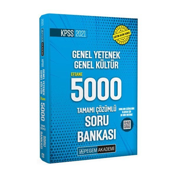 Pegem Yayınları 2021 KPSS Genel Yetenek Genel Kültür Efsane Tamamı Çözümlü 5000 Soru Bankası