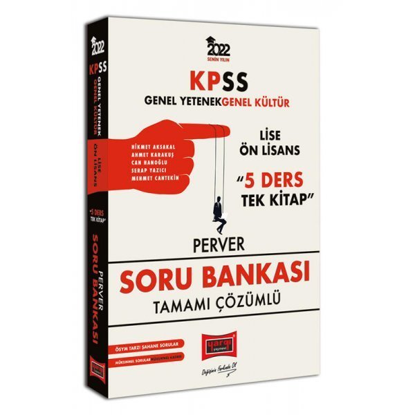 Yargı Yayınları 2022 KPSS GY GK Lise Ön Lisans 5 Ders Tek Kitap Perver Tamamı Çözümlü Soru Bankası