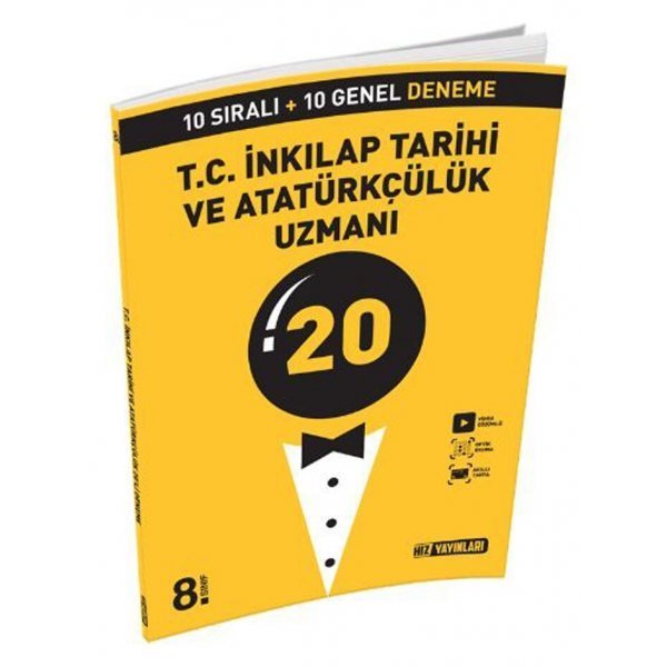 Hız Yayınları 8. Sınıf LGS T.C. İnkılap Tarihi ve Atatürkçülük Uzmanı 20 Deneme
