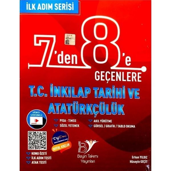 Beyin Takımı 7 Den 8 e Geçenlere T. C. İnkılap Tatihi ve Atatürkçülük İlk Adım Serisi Soru Bankası