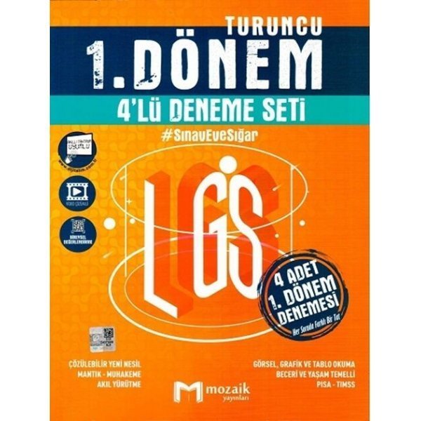 Mozaik Yayınları 8. Sınıf LGS 1. Dönem 4 lü Deneme