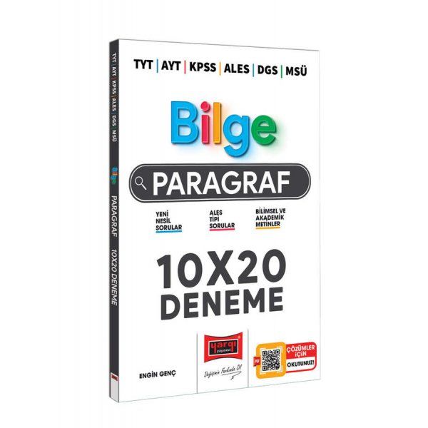 Yargı Yayınları 2023 TYT AYT KPSS ALES DGS MSÜ Bilge Paragraf 10x20 Deneme Sınavı