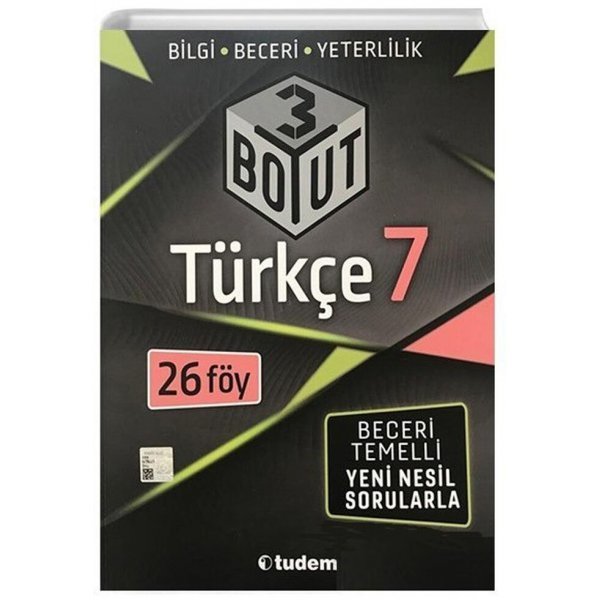 Tudem Yayınları 7. Sınıf Türkçe 3 Boyut Beceri Temelli Soru Bankası