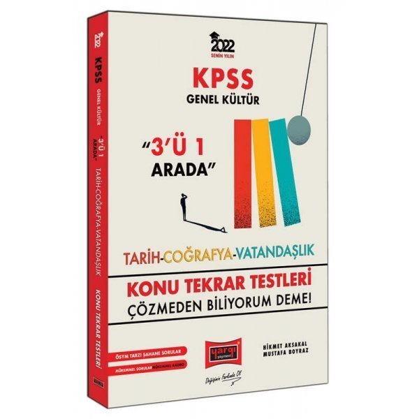 Yargı Yayınları 2022 KPSS Genel Kültür 3 ü 1 Arada Konu Tekrar Testleri