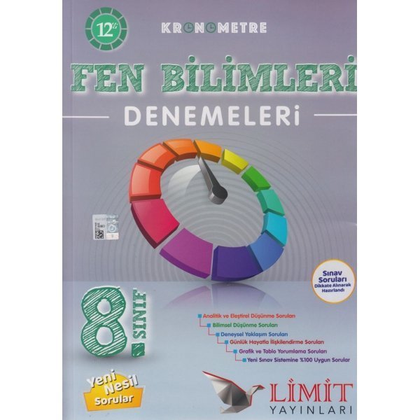 Limit Yayınları 8. Sınıf Fen Bilimleri Kronometre 12 li Denemeleri