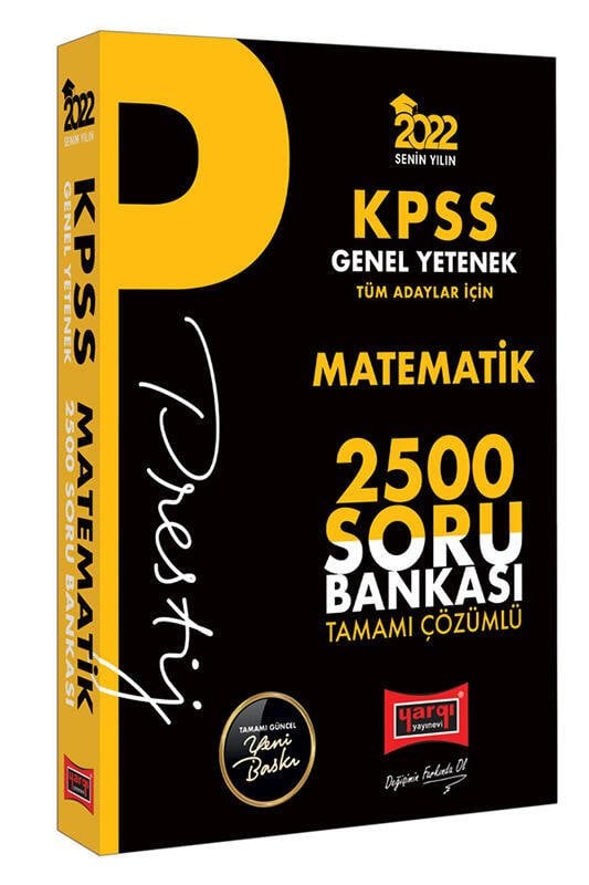 Yargı Yayınları 2022 KPSS Genel Yetenek Matematik Prestij Seri Tamamı Çözümlü 2500 Soru Bankası
