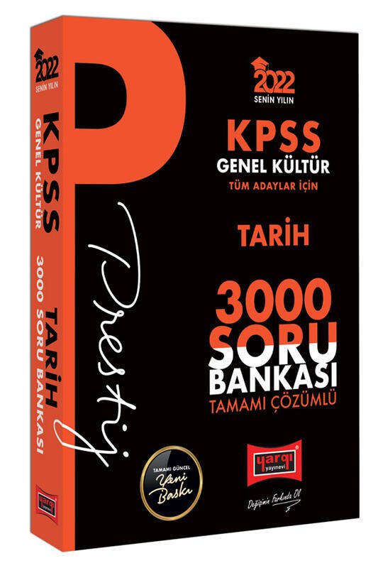 Yargı Yayınları 2022 KPSS Genel Kültür Tarih Prestij Seri Tamamı Çözümlü 3000 Soru Bankası