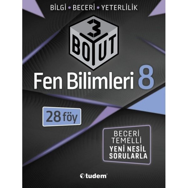 Tudem Yayınları 8. Sınıf Fen Bilimleri 3 Boyut 28 li Föy