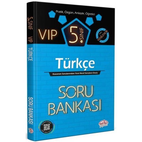 Editör Yayınları 5. Sınıf Vip Türkçe Soru Bankası