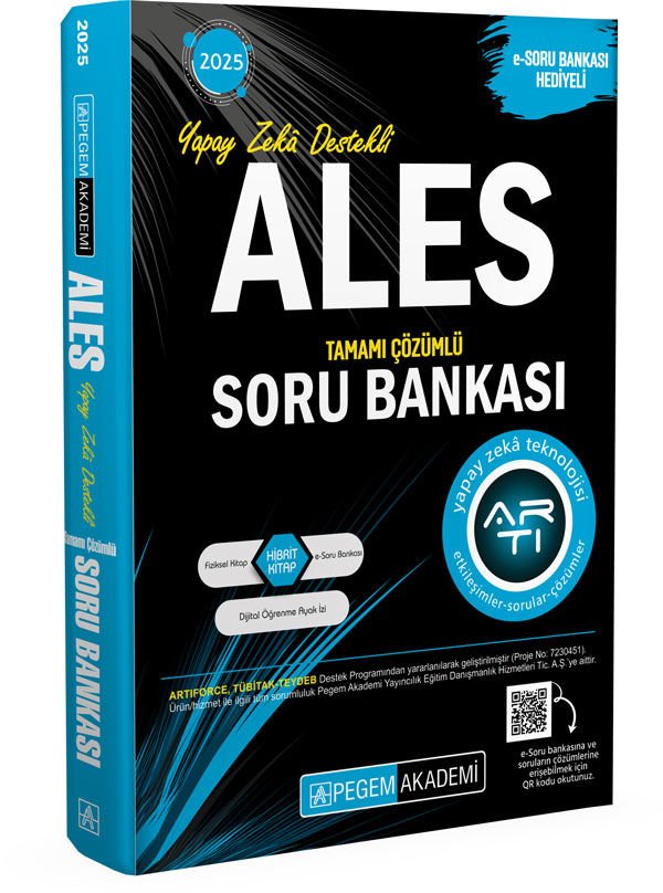Pegem Yayınları 2025 ALES Tamamı Çözümlü Soru Bankası