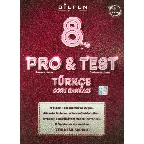Bilfen Yayınları 8.Sınıf LGS Pro Test Türkçe Yeni Nesil Soru Bankası