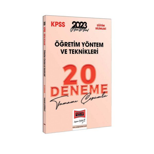 Yargı Yayınları 2023 KPSS Eğitim Bilimleri Öğretim Yöntem ve Teknikleri (ÖYT) Tamamı Çözümlü 20 Deneme