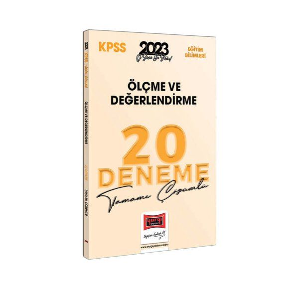 Yargı Yayınları 2023 KPSS Eğitim Bilimleri Ölçme ve Değerlendirme Tamamı Çözümlü 20 Deneme