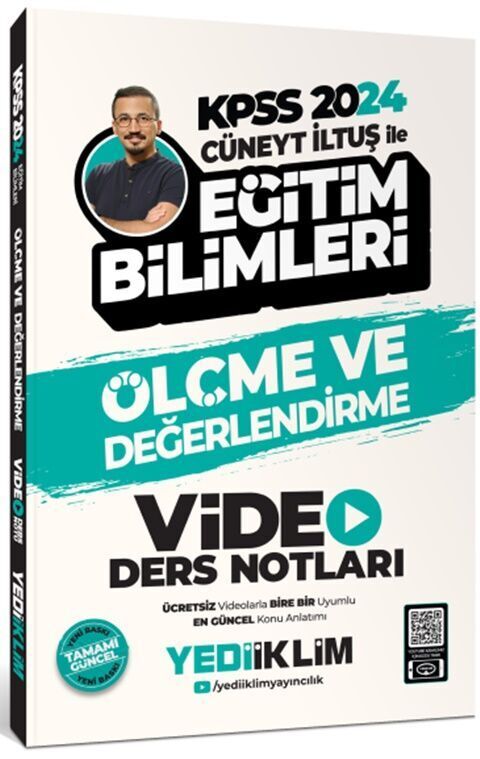 Yediiklim Yayınları KPSS 2024 Cüneyt İltuş ile Ölçme Ve Değerlendirme Video Ders Notları