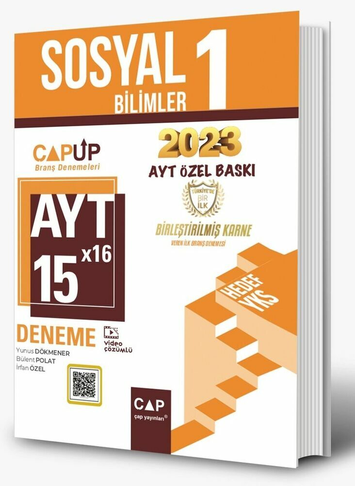 Çap Yayınları AYT Sosyal Bilimler 1 15 X 16 Up Deneme 2023 Özel Baskı