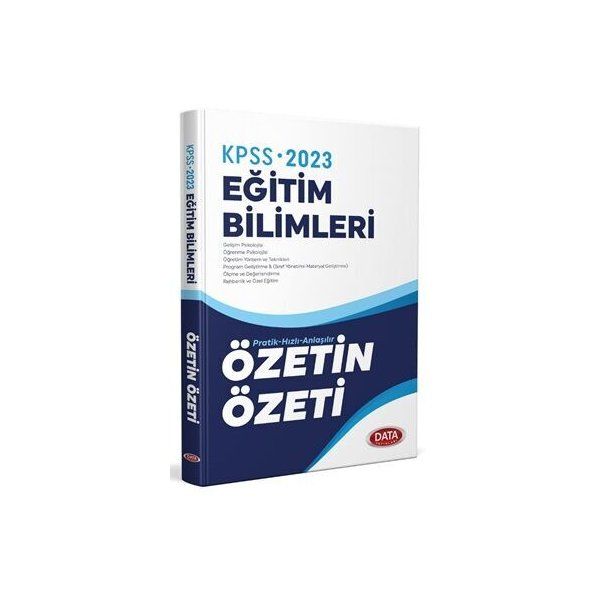 Data Yayınları KPSS Eğitim Bilimlerinin Özeti