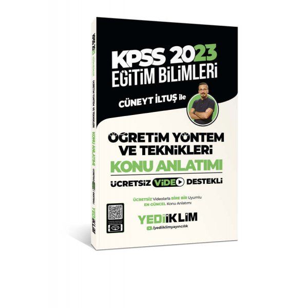 Yediiklim Yayınları 2023 KPSS Eğitim Bilimleri Öğretim Yöntem ve Teknikleri Video Destekli Konu Anlatımı