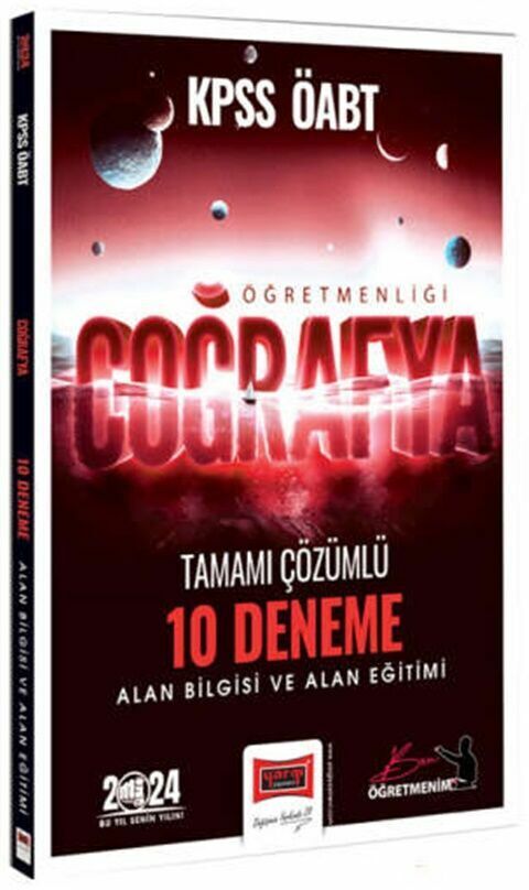 Yargı Yayınları 2024 ÖABT Coğrafya Öğretmenliği Tamamı Çözümlü 10 Deneme