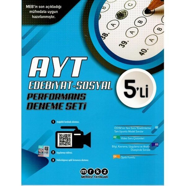 Merkez Yayınları AYT Edebiyat Sosyal Bilimler Özel 5 li Performans Deneme Seti