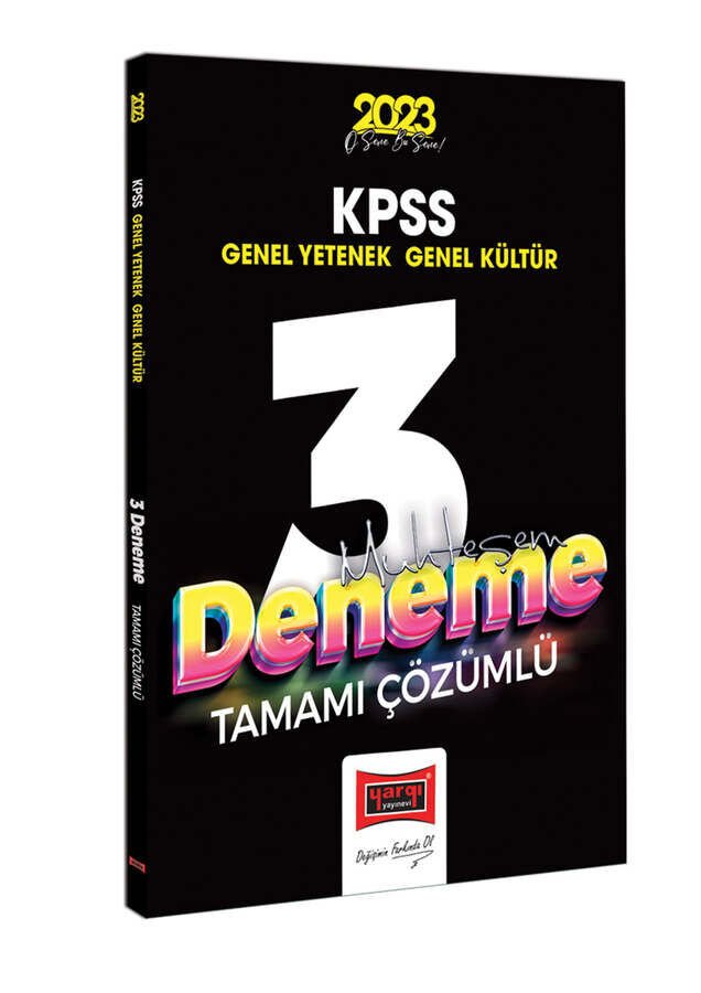 Yargı Yayınları 2023 KPSS Genel Kültür Genel Yetenek Tamamı Çözümlü Muhteşem 3 Deneme Sınavı