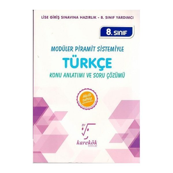 Karekök Yayınları 8. Sınıf Türkçe Konu Anlatımı ve Soru Çözümü