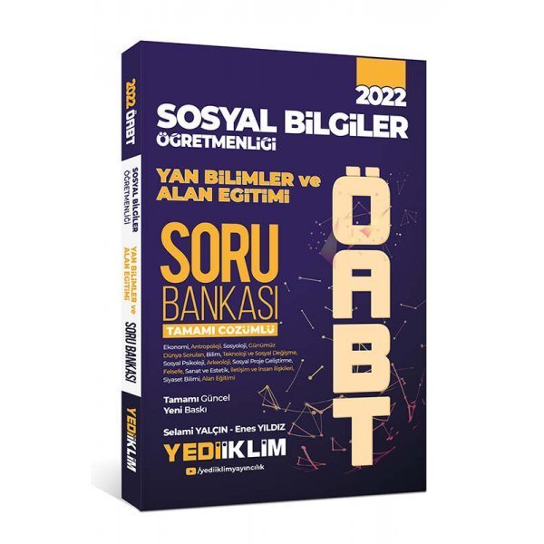 Yediiklim Yayınları 2022 ÖABT Sosyal Bilgiler Öğretmenliği Yan Bilimler ve Alan Eğitimi Tamamı Çözümlü Soru Bankası