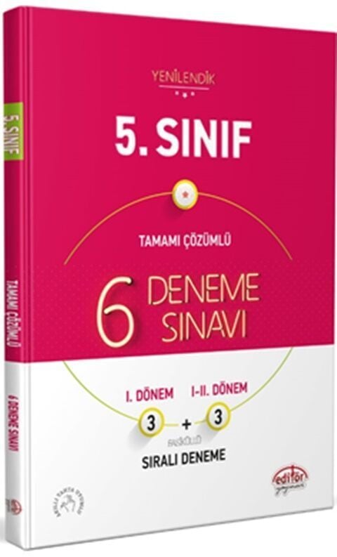 Editör Yayınları 5. Sınıf Tamamı Çözümlü 6 Deneme