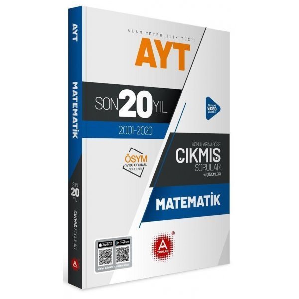 A Yayınları AYT Matematik Son 20 Yıl Konu Konu Tamamı Çözümlü Çıkmış Sorular
