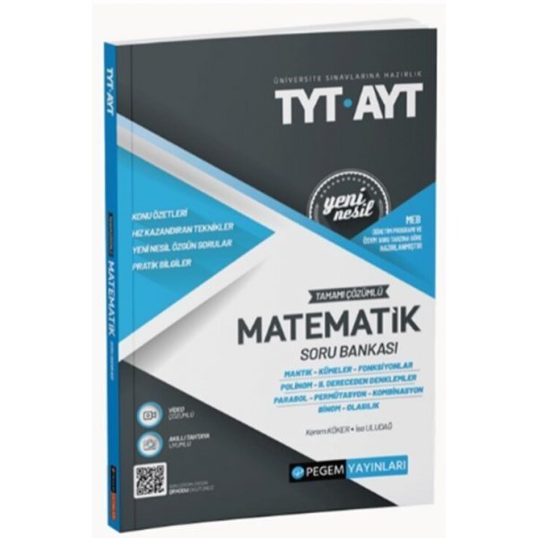 Pegem Yayınları TYT AYT Matematik Tamamı Çözümlü Soru Bankası