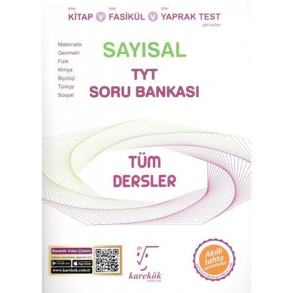 Karekök Yayınları TYT Tüm Dersler Sayısal Soru Bankası