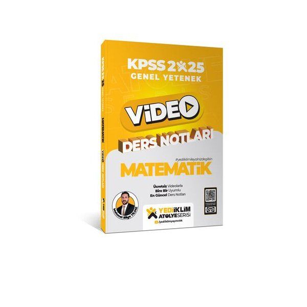 Yediiklim Yayınları 2025 Atölye Serisi Genel Yetenek Matematik Video Ders Notları