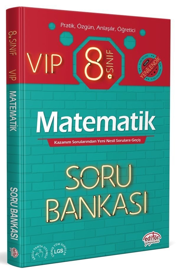 Editör Yayınları 8. Sınıf VIP Matematik Soru Bankası