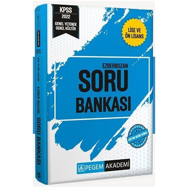 Pegem 2022 KPSS Genel Yetenek Genel Kültür Lise ve Ön Lisans Ezberbozan Soru Bankası