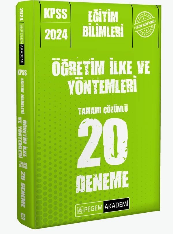 Pegem Yayınları 2024 KPSS Eğitim Bilimleri Öğretim İlke ve Yöntemleri 20 Deneme
