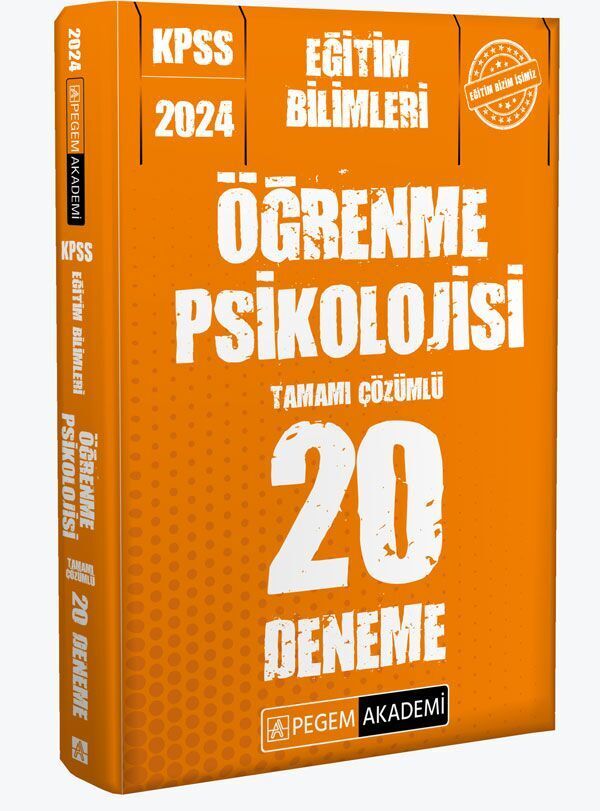 Pegem Yayınları 2024 KPSS Eğitim Bilimleri Öğrenme Psikolojisi 20 Deneme