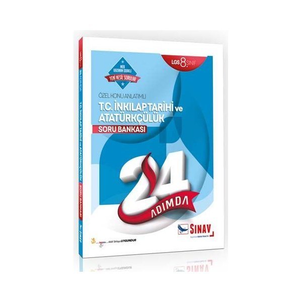 Sınav Yayınları 8. Sınıf LGS T.C. İnkılap Tarihi ve Atatürkçülük 24 Adımda Özel Konu Anlatımlı Soru Bankası