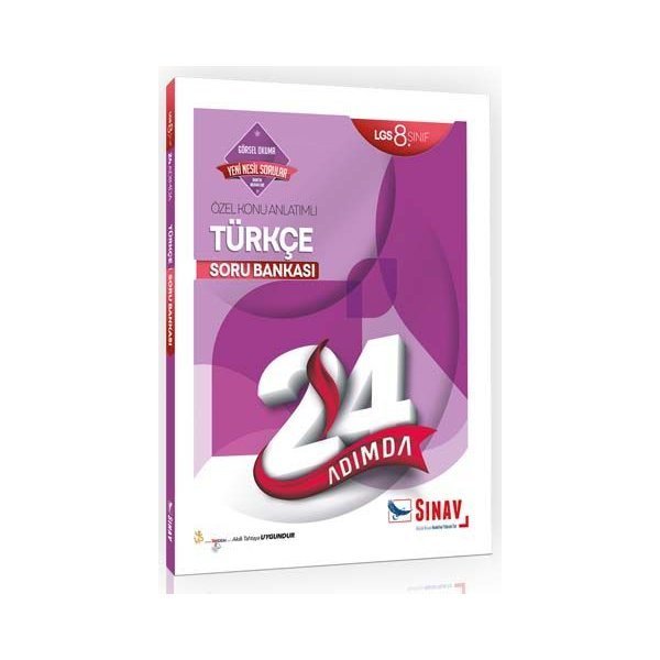 Sınav Yayınları 8. Sınıf LGS Türkçe 24 Adımda Özel Konu Anlatımlı Soru Bankası