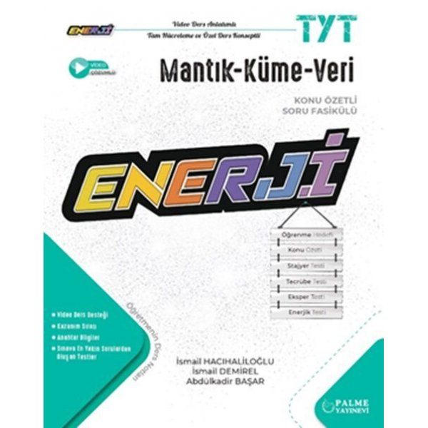 Palme Yayınları TYT Mantık Küme ve Veri Enerji Konu Özetli Soru Fasikülü