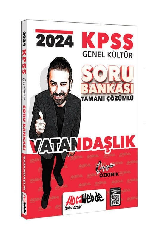 HocaWebde Yayınları 2024 KPSS Genel Kültür Vatandaşlık Tamamı Çözümlü Soru Bankası