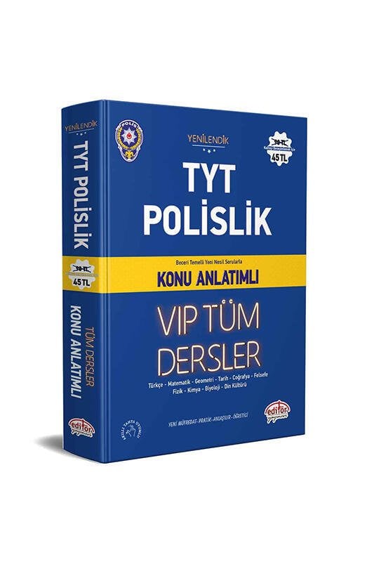 Editör Yayınevi TYT Polislik VIP Tüm Dersler Konu Anlatımlı