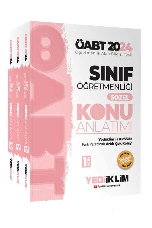 Yediiklim Yayınları 2024 ÖABT Sınıf Öğretmenliği Alan Konu Anlatımı (3 Cilt)