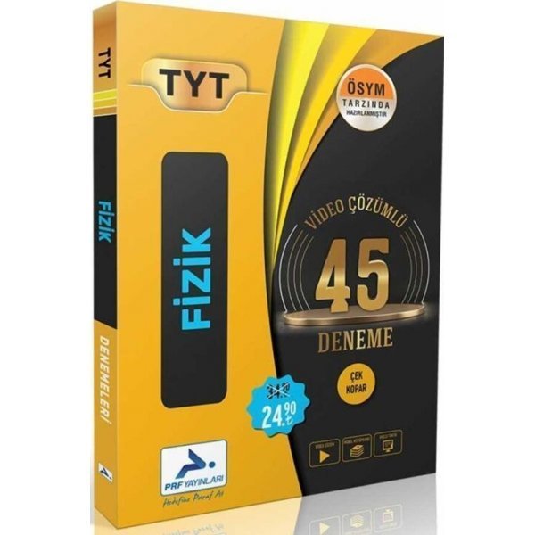 PRF Yayınları TYT Fizik Video Çözümlü 45 Deneme